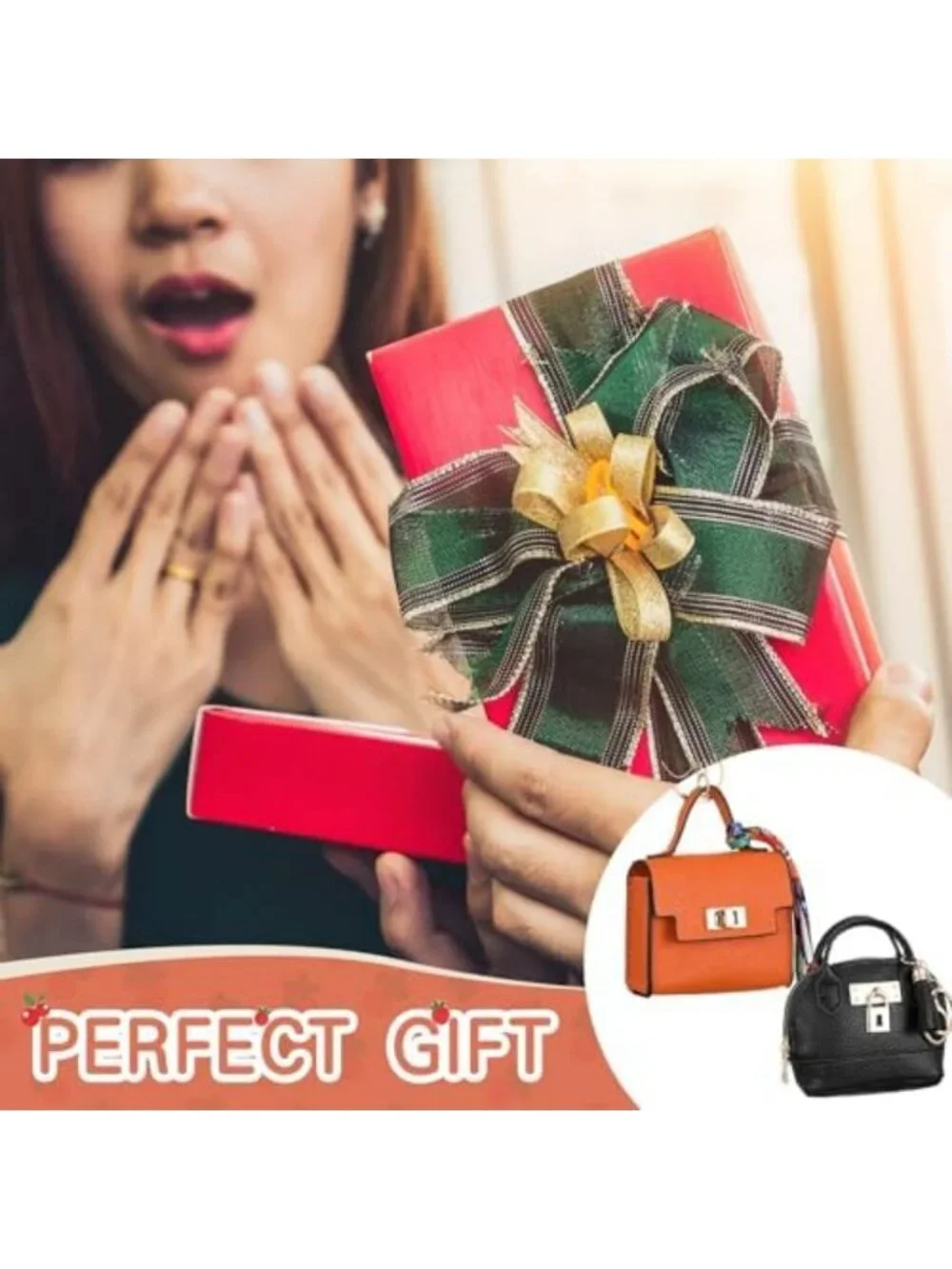 8-Piece Mini Purse Keychain Set for Women & Girls - Retro Style Accessories